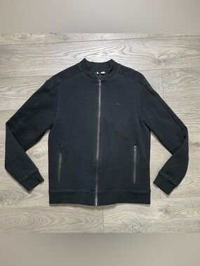Lacoste Black‎ Jacket Neoprene Bomber Mens FR 4 US M Minimalist Techwear